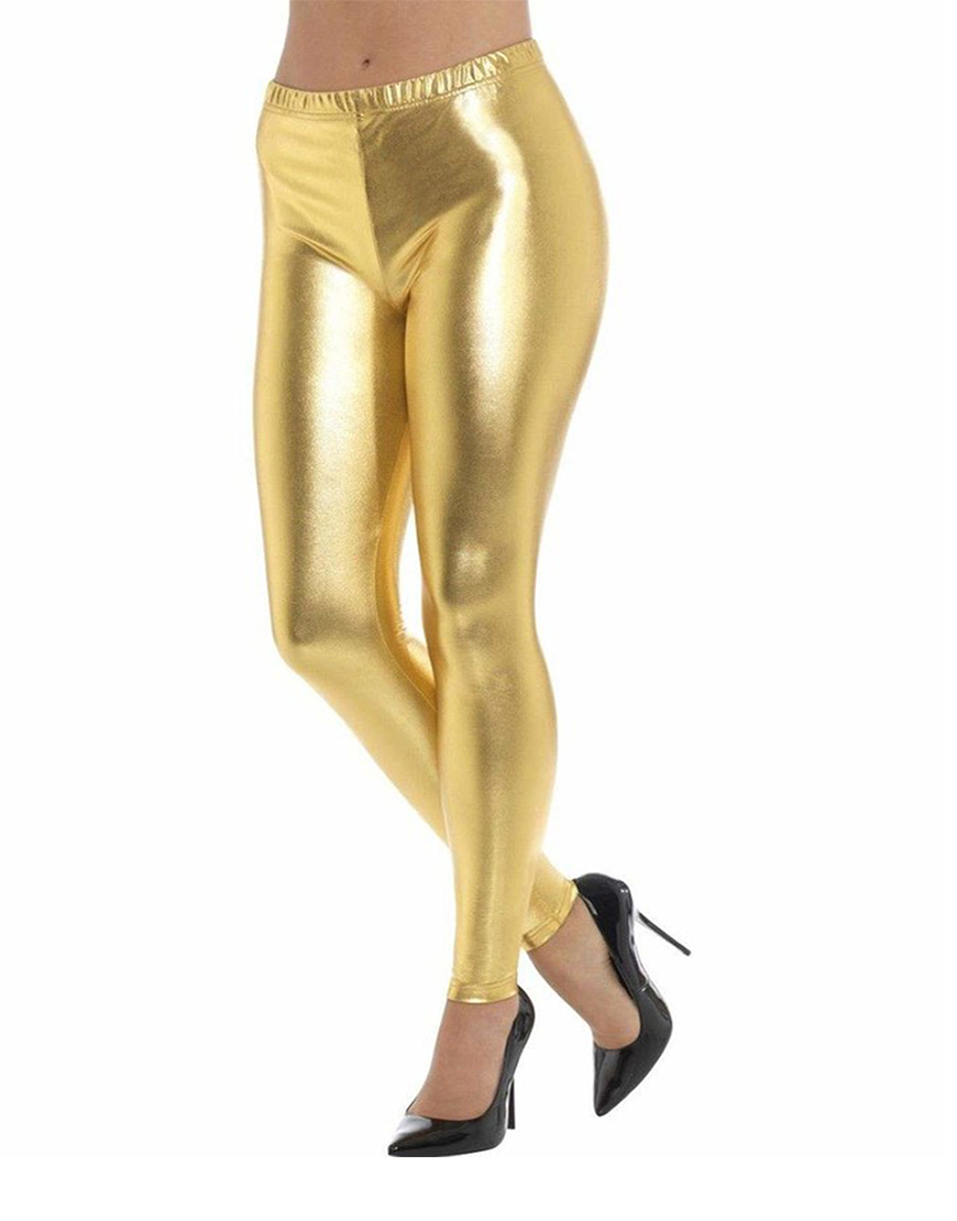 Shiny Metallic Dance Fashion Gold Silver Leggings Little